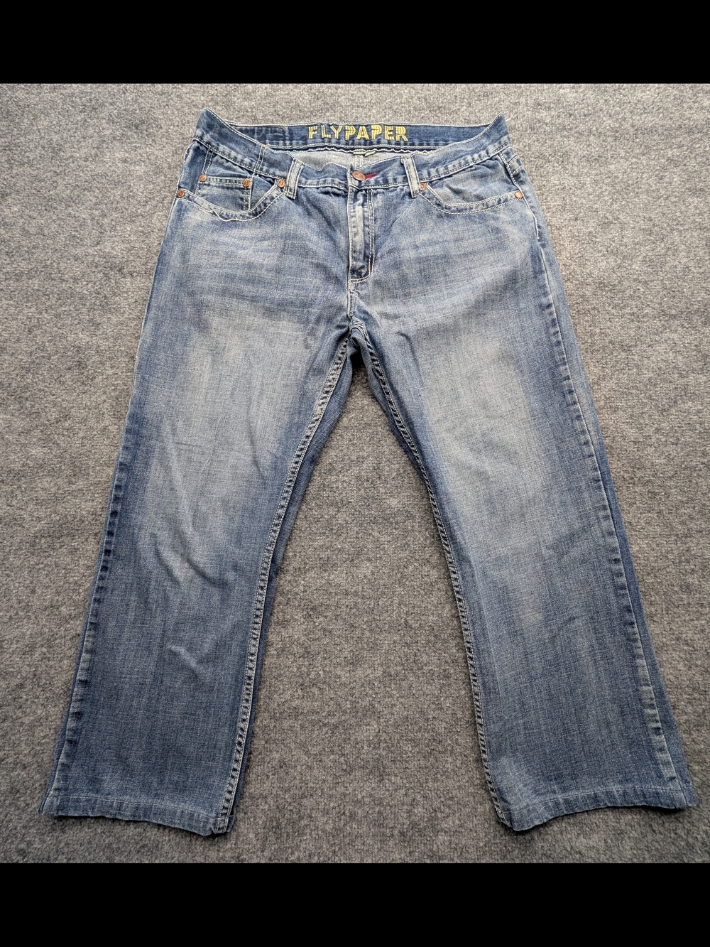 Flypaper Men's Light Blue Straight Leg Jeans Men's 36x30 READ DESCRIPTION